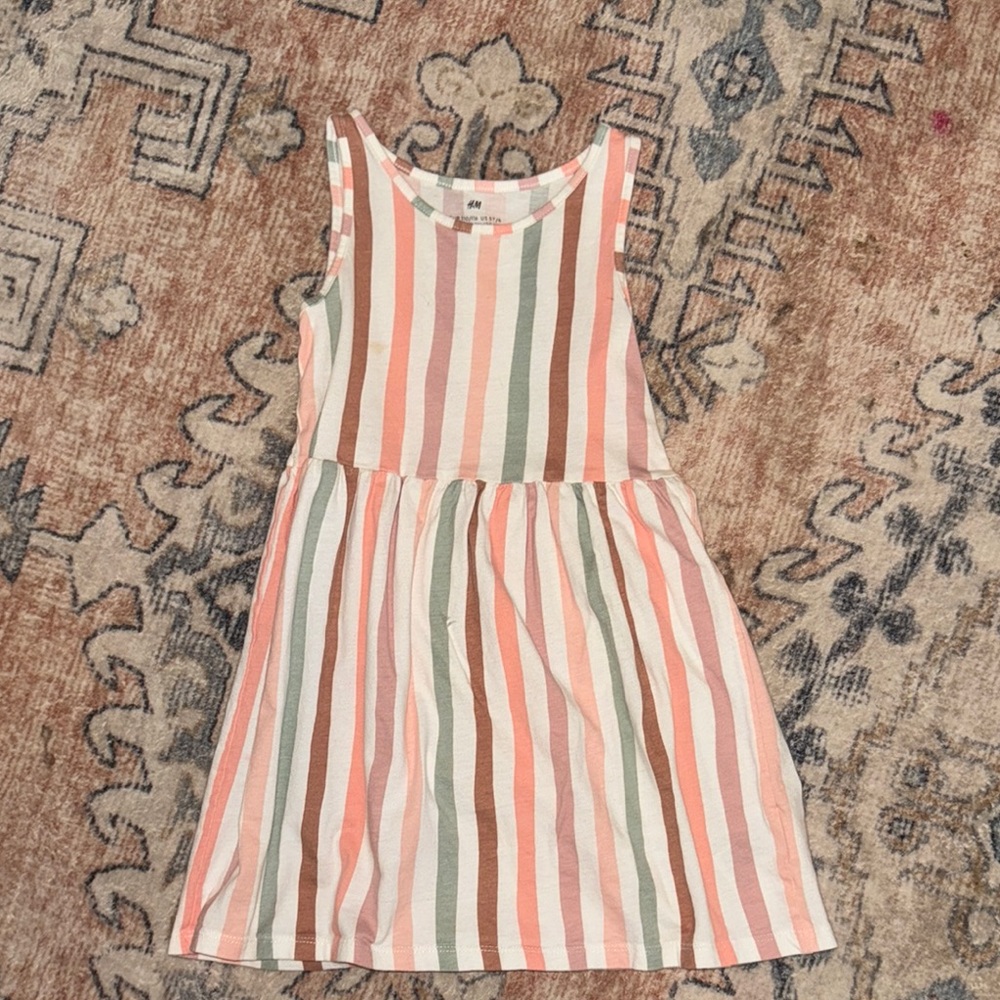 H&M Kids Dress with Pink and Green Stripes